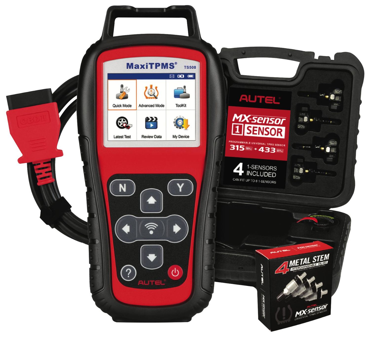 AUTTS508WFK4 - Autel® MaxiTPMS® Standalone TPMS Kit w/ (4) MX-1 Sensors