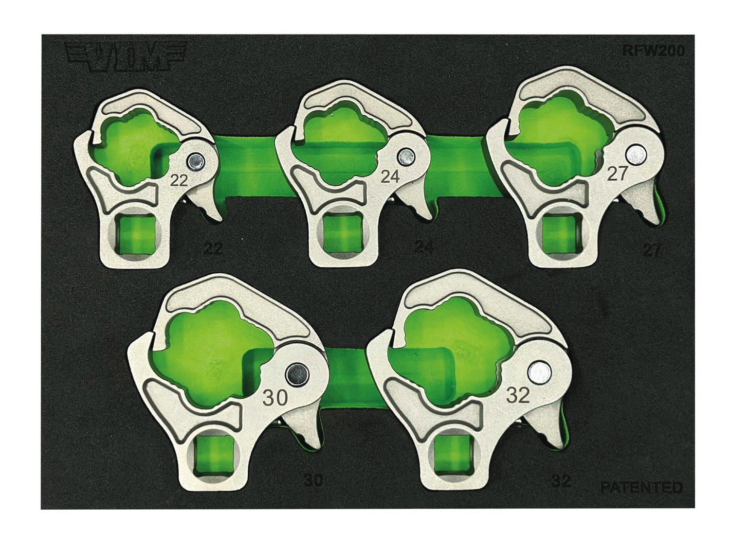 VMRFW200 - 5 Piece 1/2" Drive Large Ratcheting Flare Nut Wrench Set