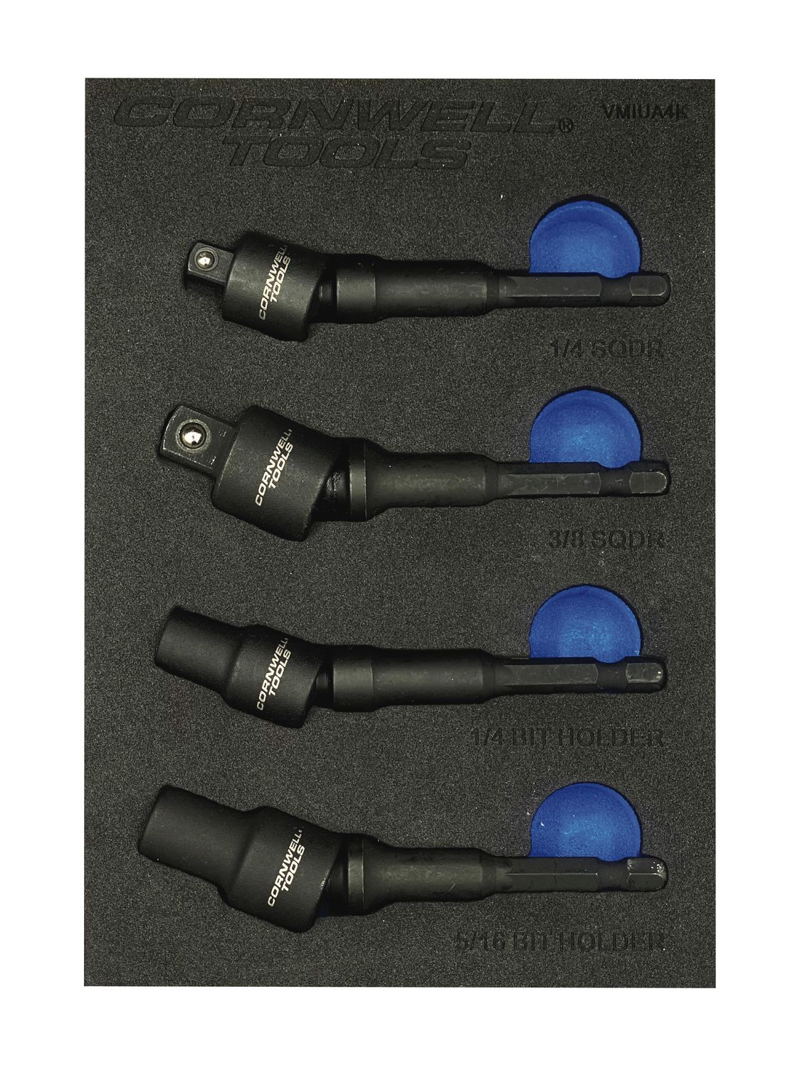 VMIUA4K - 4 Piece Impact Universal Joint Adapter Set (1/4" Hex Shank)