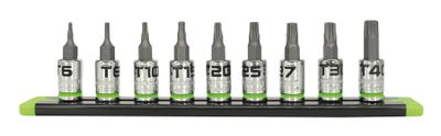 GE9ASTSRPT - 9 Piece 1/4" Drive RPT Star Driver Set