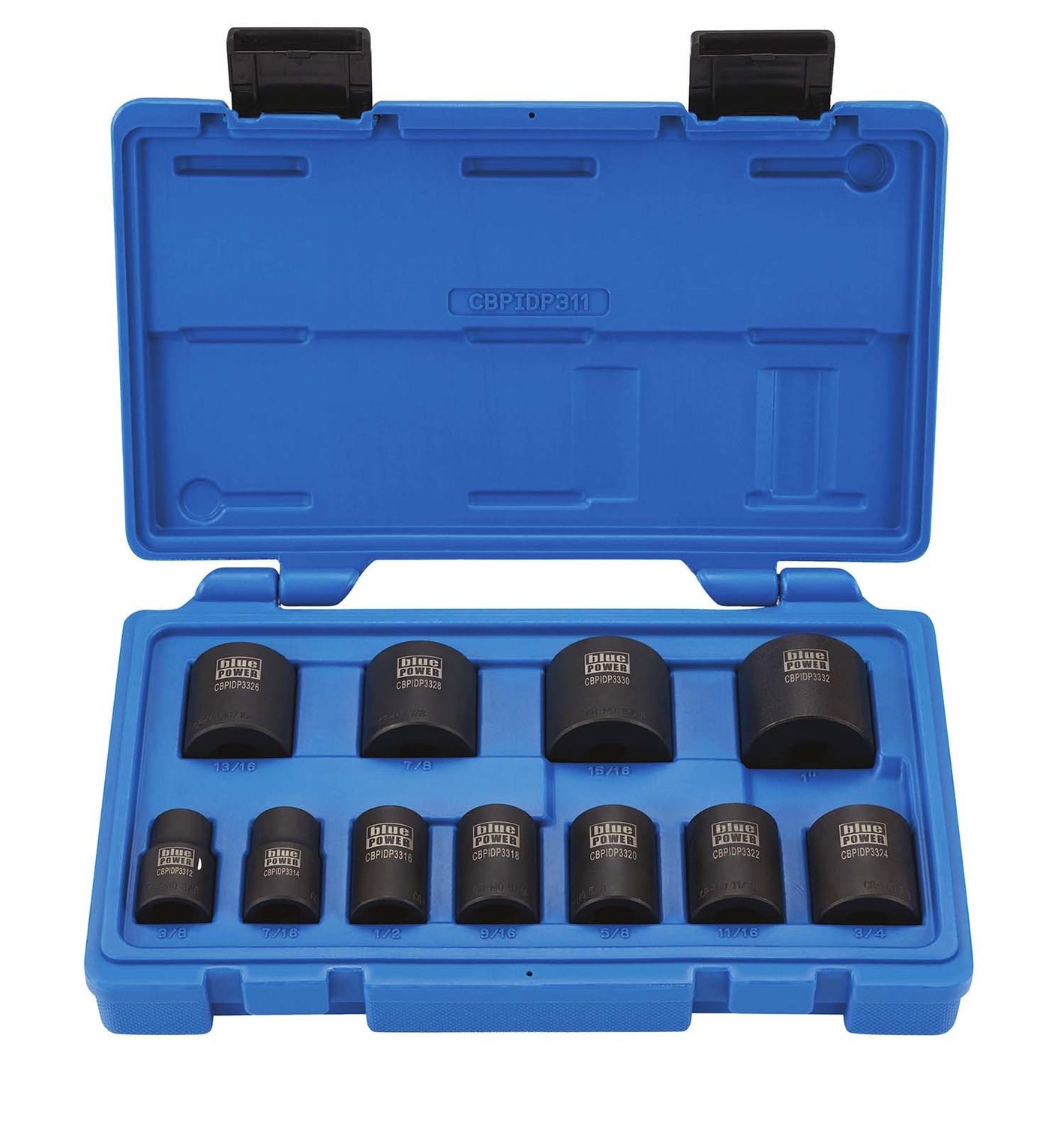 CBPIDP311 - 11 Piece 1/2" Drive bluePOWER® SAE Socket Set, 8 Point