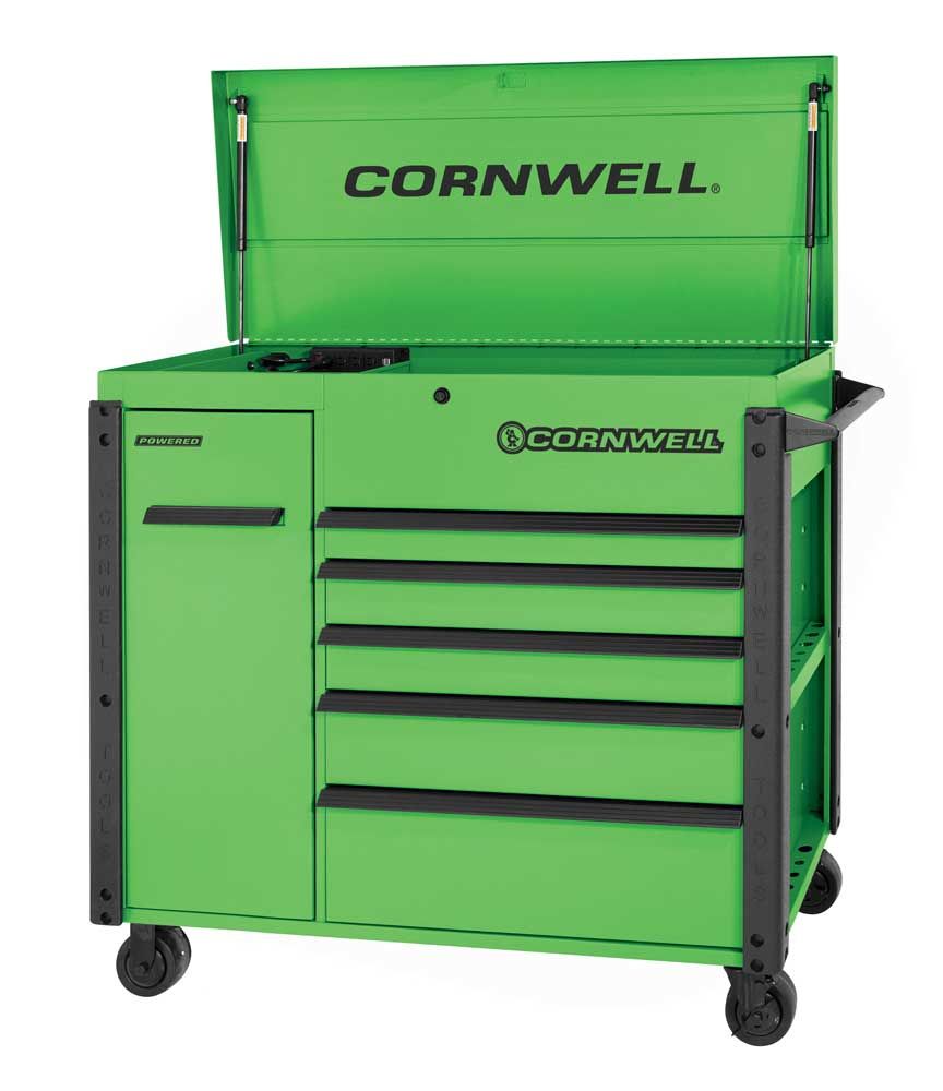 CTBF496KG - 49" 6-Drawer XL Power Cart, Neon Green