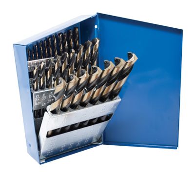 CTD29CQT - 29 Piece 135° Split Point Jobber Length Drill Bit Set