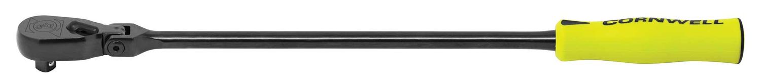 JRZFB12XLY - 3/8" Drive 18" Flex-Head 120-Tooth Industrial Finish Handled Ratchet, Yellow