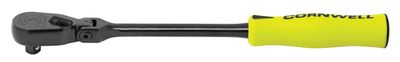JRZFB12LY - 3/8" Drive 13" Flex-Head 120-Tooth Industrial Finish Handled Ratchet, Yellow