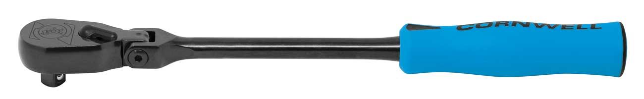 JRZFB12LB - 3/8" Drive 13" Flex-Head 120-Tooth Industrial Finish Handled Ratchet, Blue