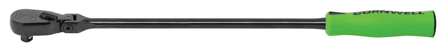 JRZFB12XLG - 3/8" Drive 18" Flex-Head 120-Tooth Industrial Finish Handled Ratchet, Green