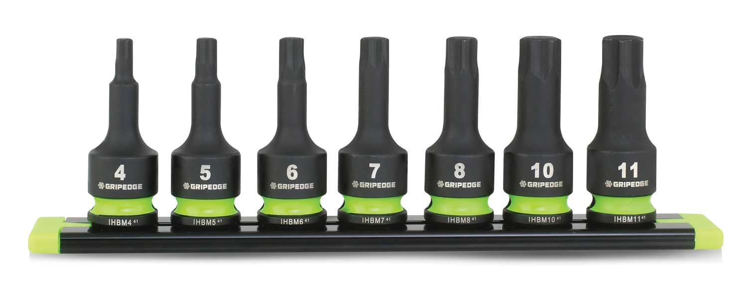 GEIHBM7S - 7 Piece 3/8" Drive Short Metric Impact RPT Hex Driver Set