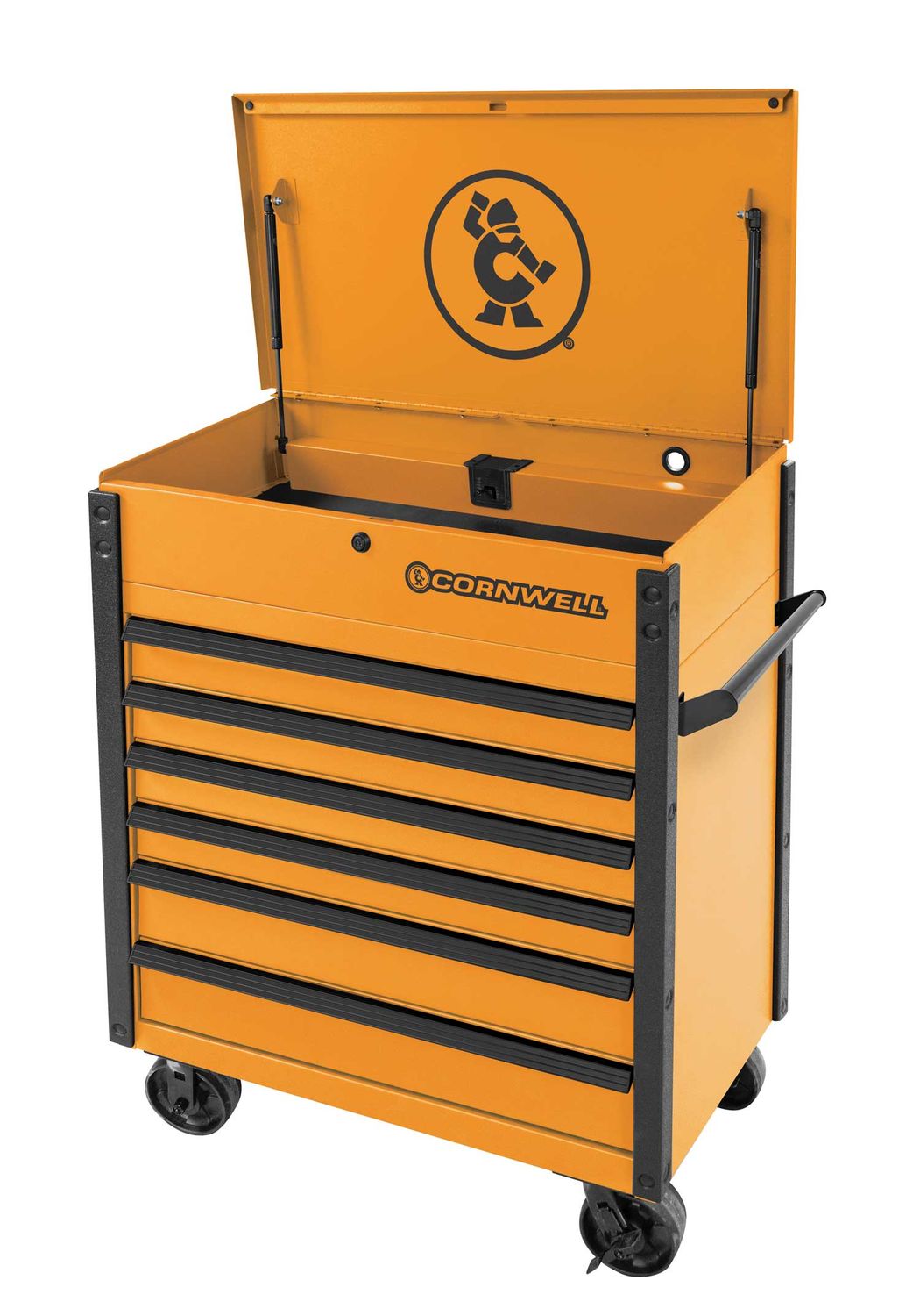 CTSSCF396KRE - Orange39" 6-Drawer USA Flip Top Service Cart, Ignition
