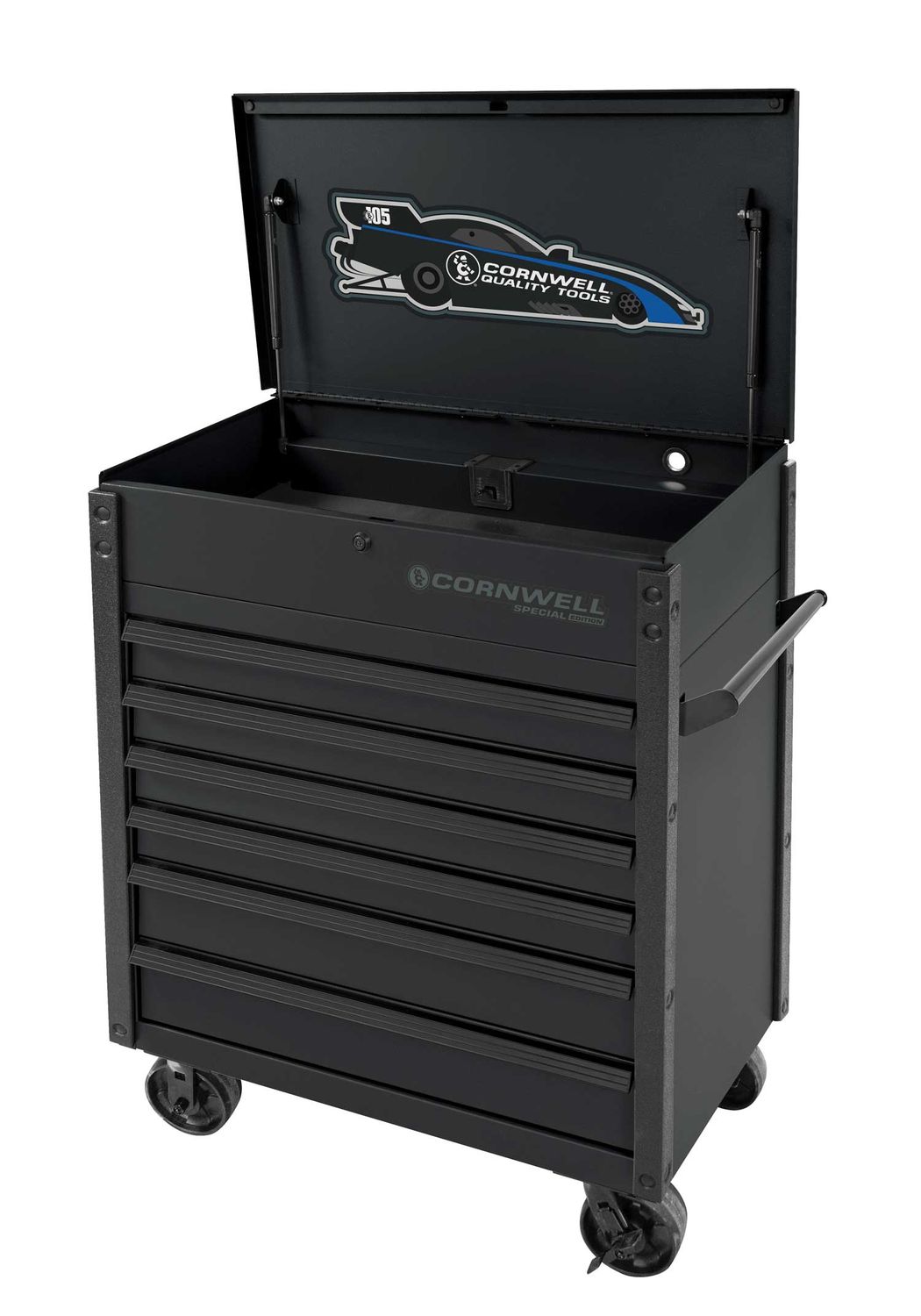 CTSSCF396KSH - 39" 6-Drawer USA Flip Top Service Cart, Shadow