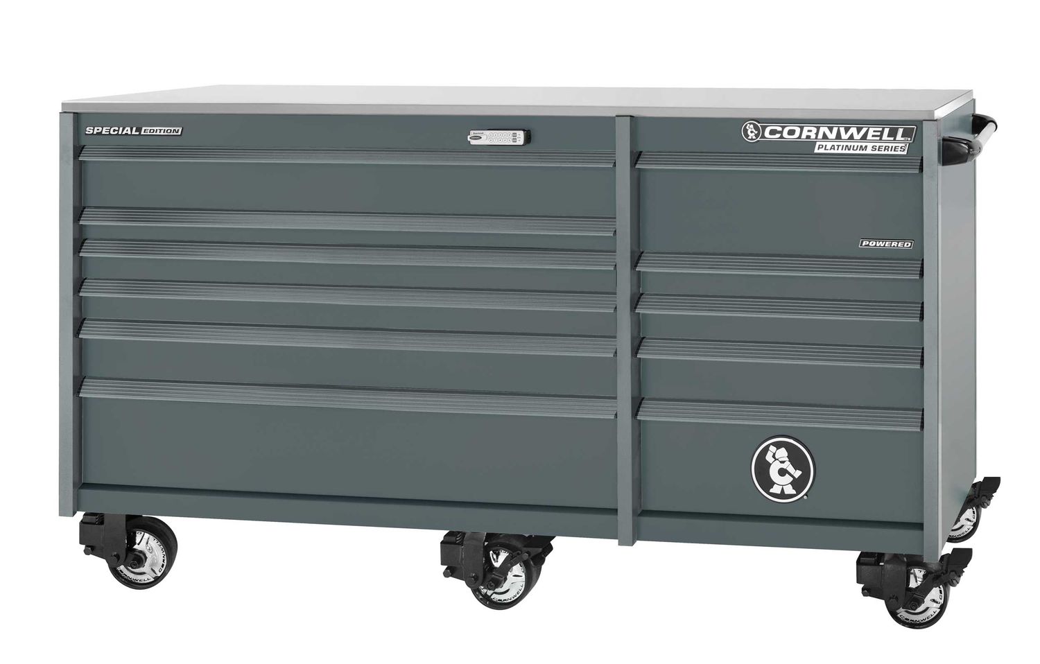 CTSPPR8411LF - PLATINUM PLUS™ 84” 11-Drawer Double Bank Cabinet, Graphite/Gunmetal