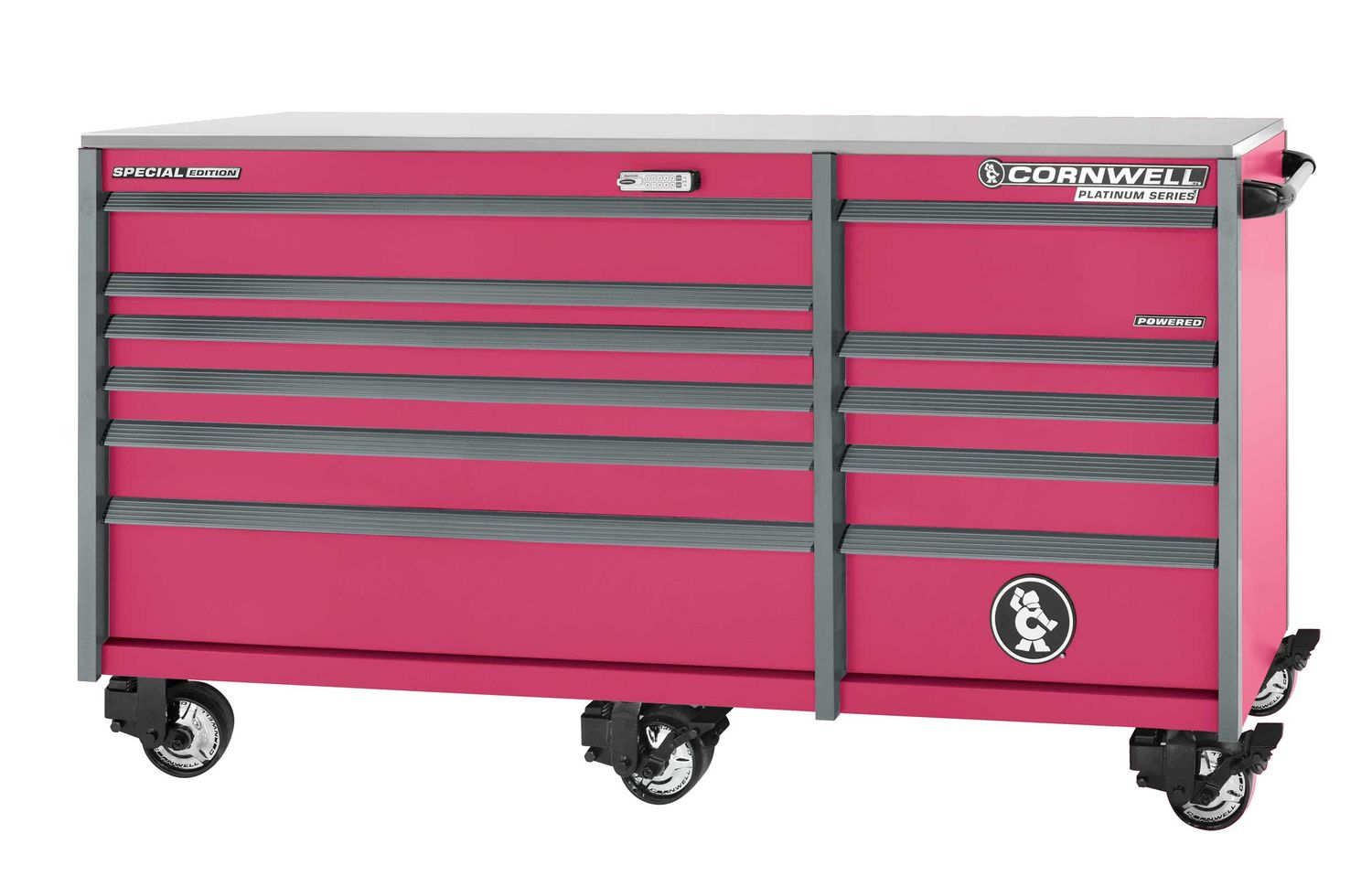 CTSPPR8411LSF - PLATINUM PLUS™ 84” 11-Drawer Double Bank Cabinet, Starfire/Gunmetal