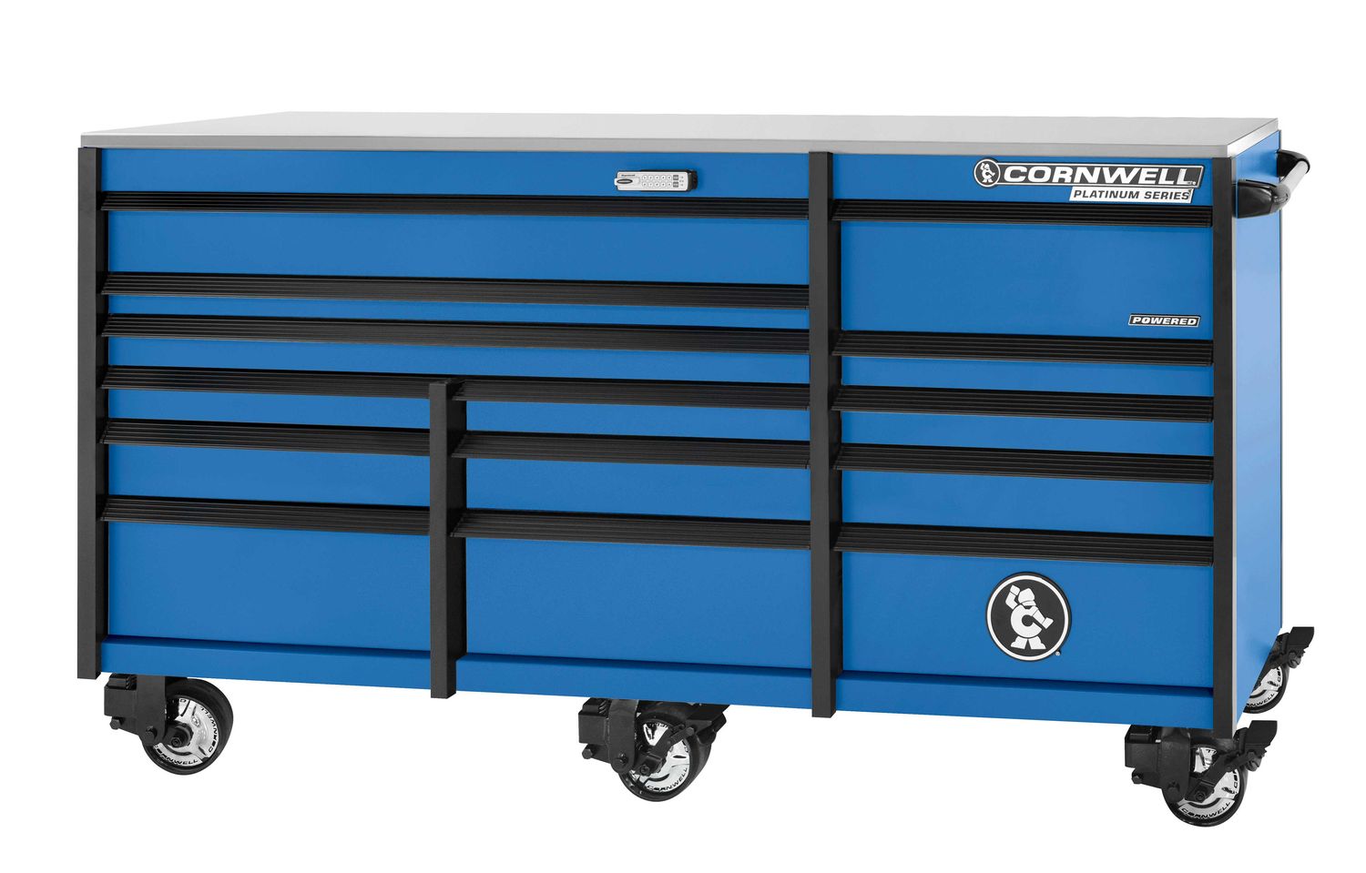 CTSPPR8414KTB - PLATINUM PLUS™ 84” 14-Drawer Triple Bank Cabinet, Torch Blue