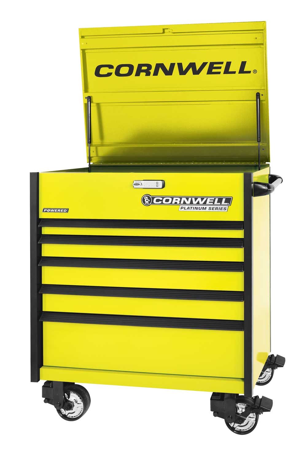 CTSPPF405KLY - (BTO) 40" PLATINUM PLUS™ 5-Drawer Flip Top Cart, Lightning Yellow