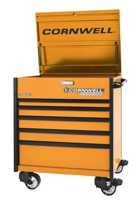 CTSPPF405KRE - (BTO) 40" PLATINUM PLUS™ 5-Drawer Flip Top Cart, Ignition Orange
