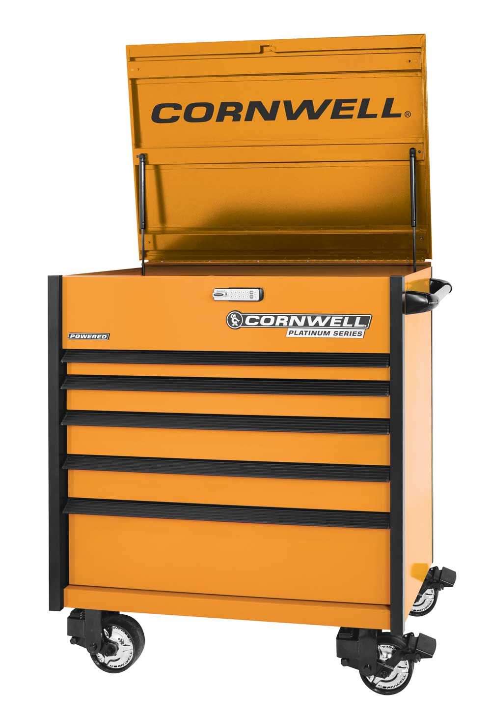 CTSPPF405KRE - (BTO) 40" PLATINUM PLUS™ 5-Drawer Flip Top Cart, Ignition Orange