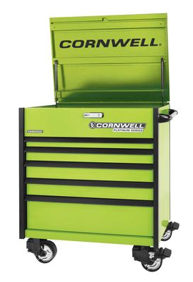 CTSPPF405KTG - (BTO) 40" PLATINUM PLUS™ 5-Drawer Flip Top Cart, Nitro Green