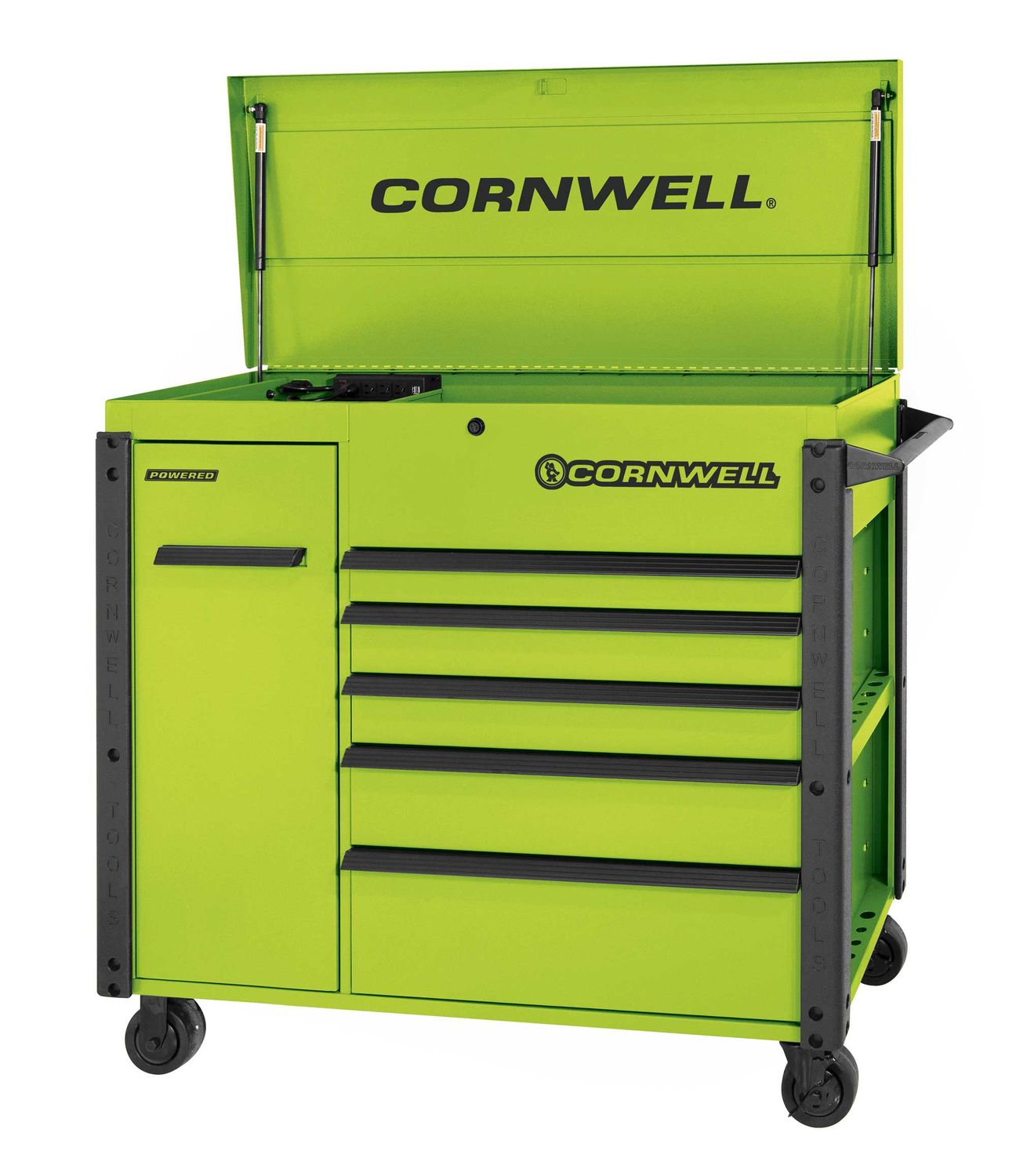 CTBF496KTG - 49" 6-Drawer XL Power Cart, Lime