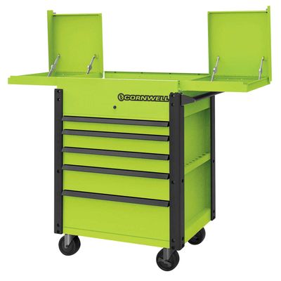 CTBS355KTG - 35" 5-Drawer Sliding Top Cart, Lime