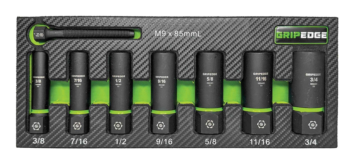 GEXBS7DS - 7 Piece 3/8" Drive SAE RPT Socket Extractor Set (Deep Length)