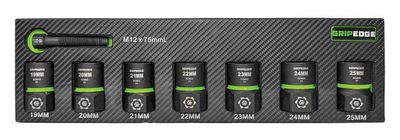 GEXCM7S - 7 Piece 1/2" Drive Metric RPT Socket Extractor Set (Standard Length)