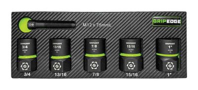 GEXCS5S - 5 Piece 1/2" Drive SAE RPT Socket Extractor Set (Standard Length)