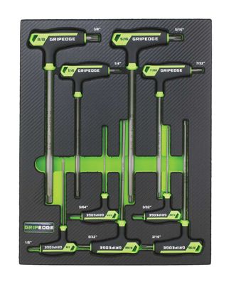 GEPHS9S - 9 Piece Long RPT SAE Hex T-Handle Set