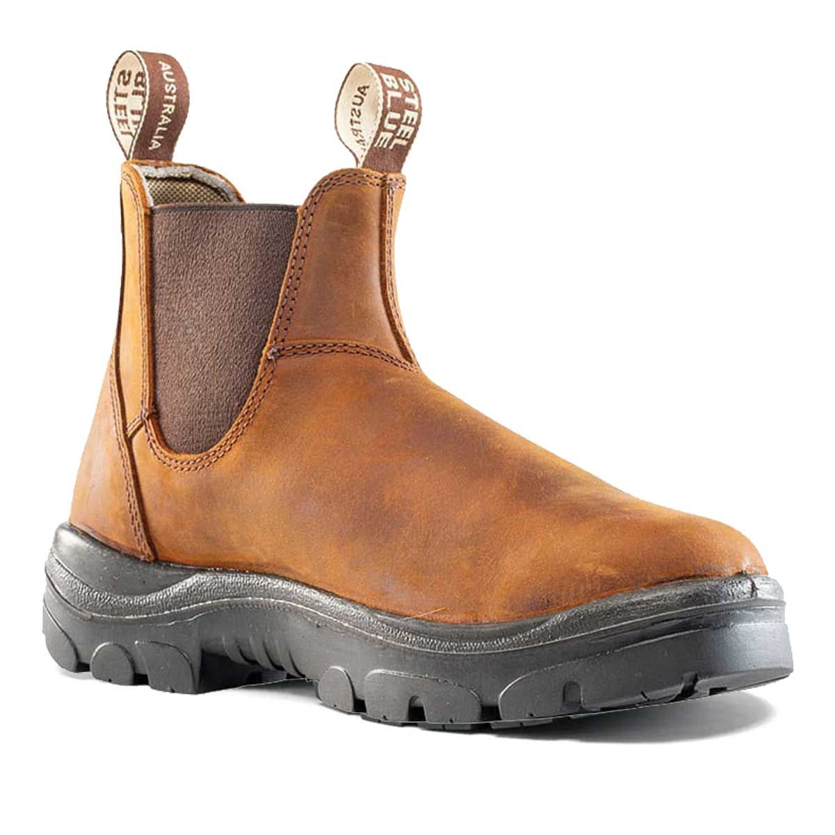SBL810901W095BRN - Hobart Brown Boot, Wide Fit (Size 9.5)