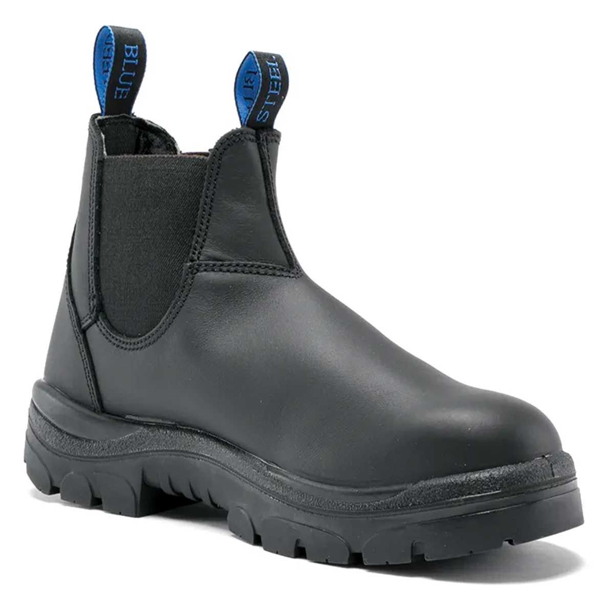 SBL812901M090BLK - Hobart Black Steel Toe Boot (Size 9)