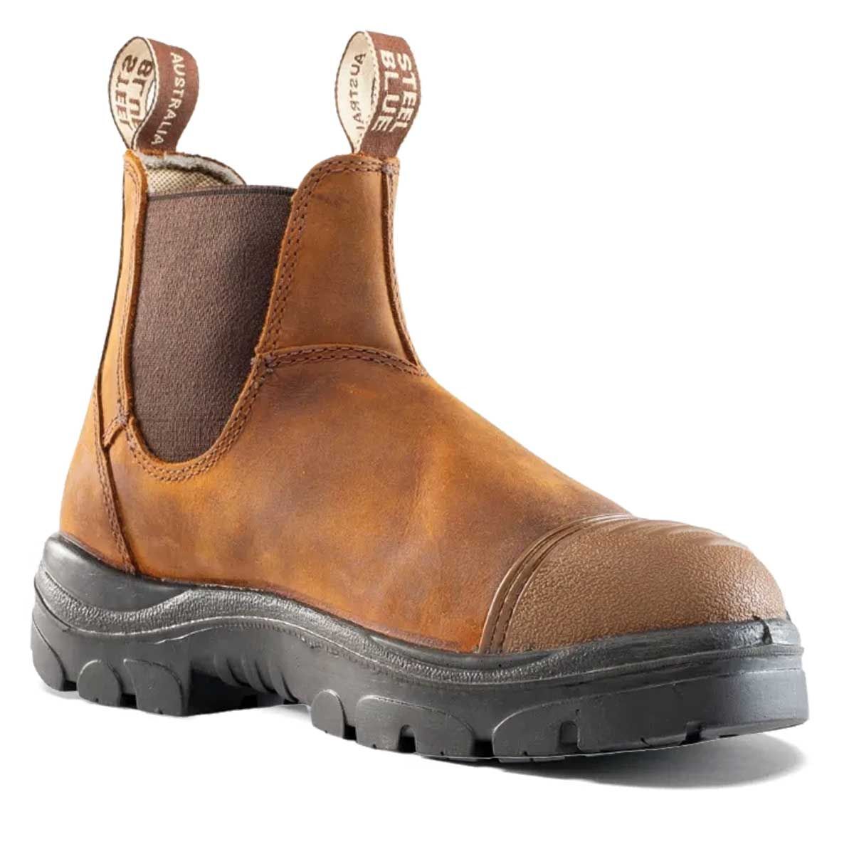 SBL812967M095BRN - Hobart Scuff Toe Boot, Brown (Size 9.5)