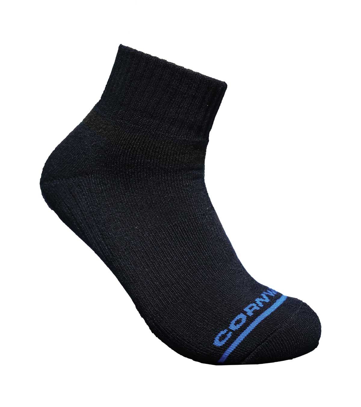 RBBBCBQ - Cornwell® Black Quarter Bamboo Sock (6/Pk)