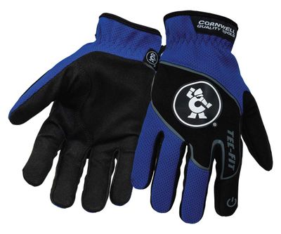 ASCTFL - Blue Tec-Fit Slip-On Mechanic's Glove, L