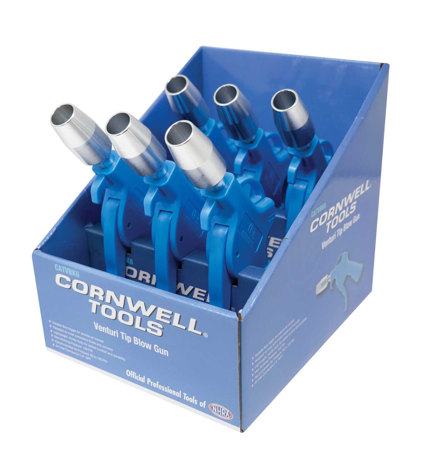 CATVBK6 - 6 Piece Venturi Tip Blow Gun Display