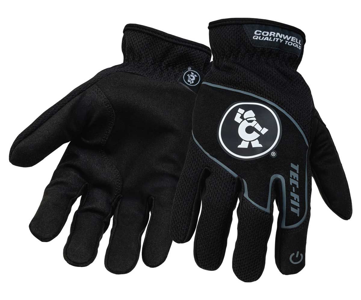 ASCTFBL - Black Tec-Fit Slip-On Mechanic's Glove, L