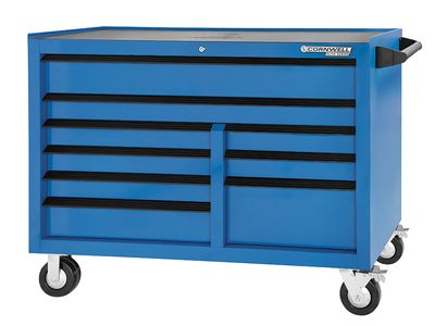 CTSESR549KTB - 54” Elite Series™ 9-Drawer Double Bank Cabinet, Torch Blue/Black Trim