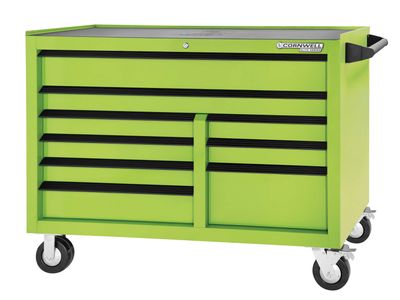 CTSESR549KTG - 54” Elite Series™ 9-Drawer Double Bank Cabinet, Nitro Green/Black Trim