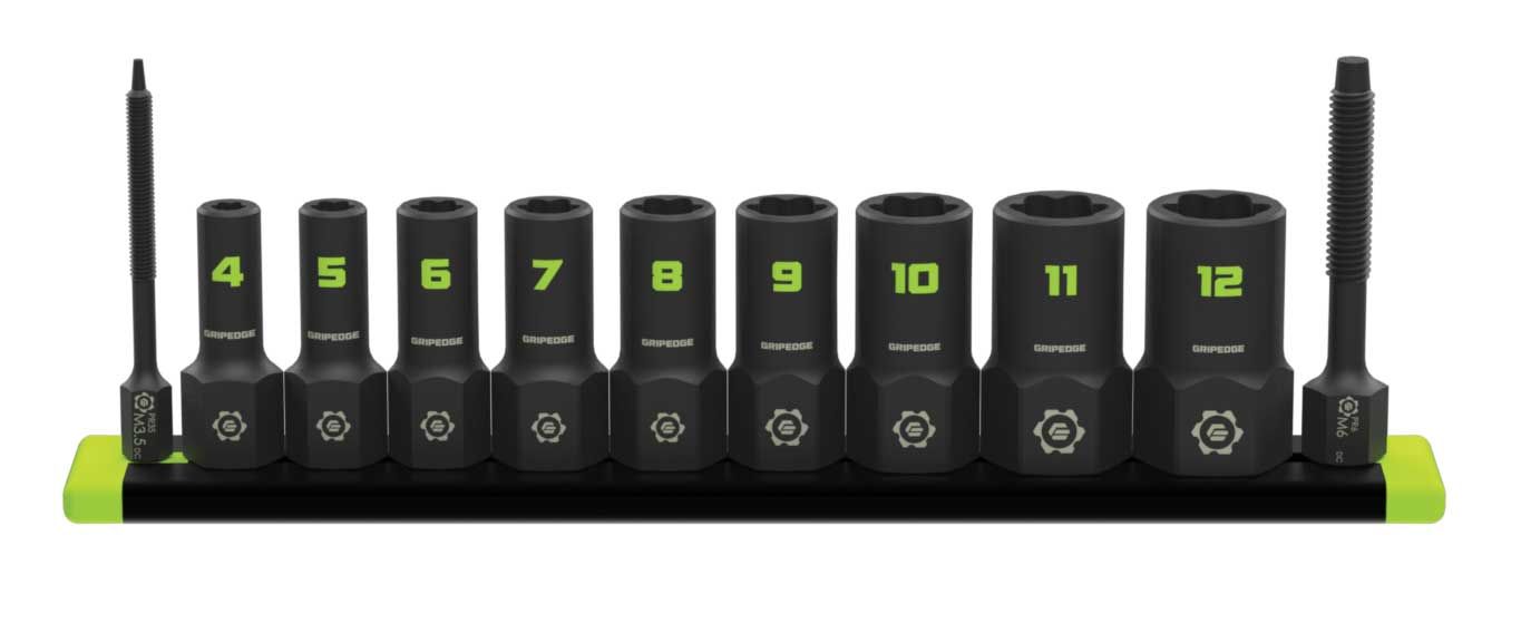 GEXAM9S - 9 Piece 1/4" Drive Metric RPT Socket Extractor Set (Standard Length)