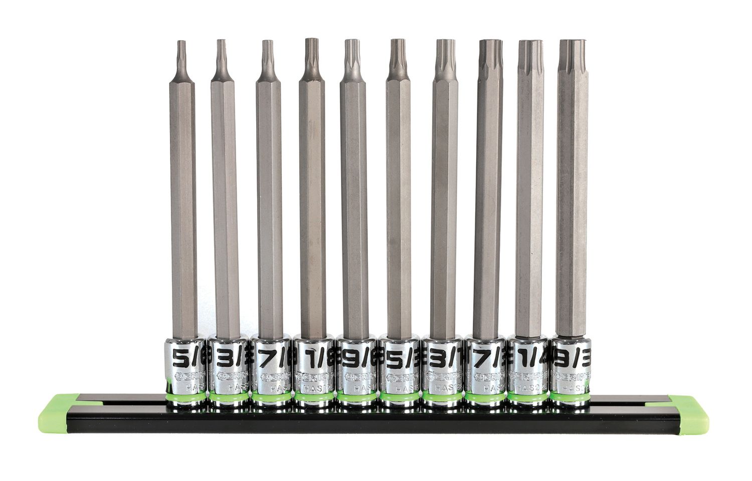 GEHAS10LS - 10 Piece 1/4" Drive Long SAE RPT Hex Driver Set