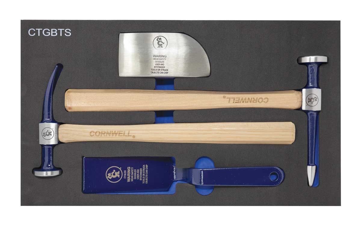 CTGBTS - 4 Piece Body Tool Set, Wood Handles