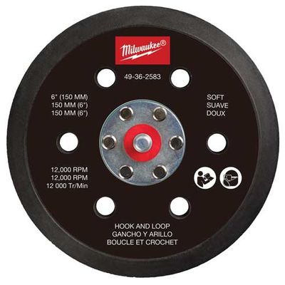 MWE49362583 - 6" Hook and Loop Sander Backing Pad - Soft
