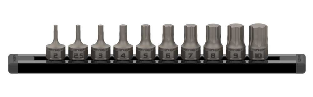 GEDDHAM10S - 10 Piece 1/4" Dual Drive Metric RPT Hex Driver Set