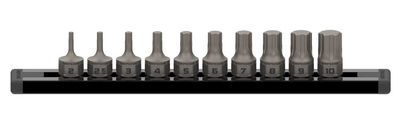 GEDDHAM10S - 10 Piece 1/4" Dual Drive Metric RPT Hex Driver Set