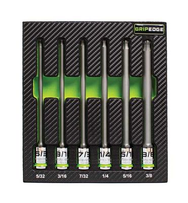 GEBHBS6LS - 6 Piece 3/8" Drive Long SAE RPT Ball Hex Driver Set
