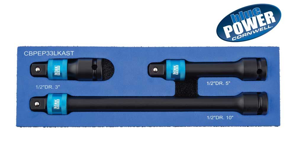 CBPEP33LKAST - 3 Piece 1/2” Drive bluePOWER® Locking Impact Extension Set