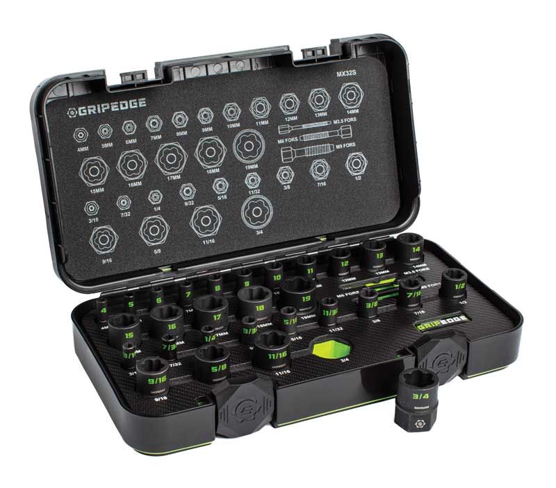 GEMX32S - 32 Piece 1/4" &amp; 3/8" Drive Metric &amp; SAE Master Socket Extractor Set