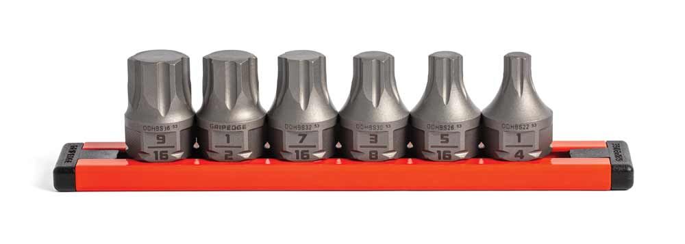 GEDDHBS6S - 6 Piece 3/8" Drive Low Profile SAE Hex Dual Action Driver Bit Set