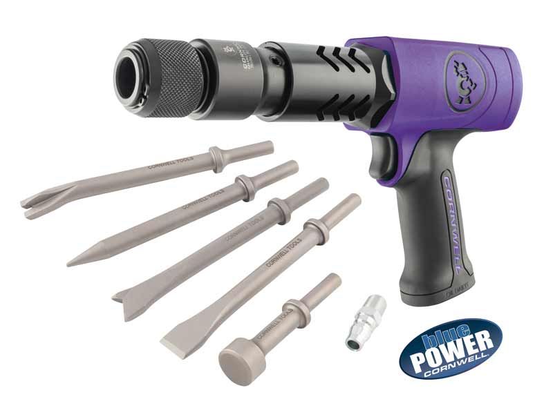 CAT5250AHPK - Cornwell® bluePOWER® Long Barrel Air Hammer Kit, Purple