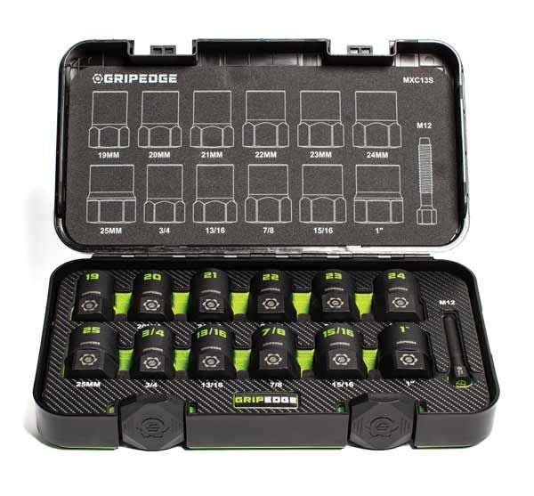 GEMXC13S - 13 Piece G-FORS 1/2" Drive Metric &amp; SAE Master Socket Extractor Set