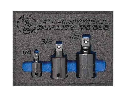 UPJ3BFST - 3 Piece Impact Universal Joint Set, Ball Type