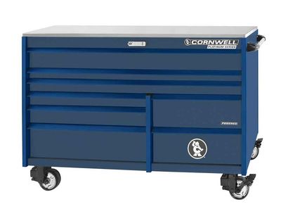 CTSPPR678BCT - 67" 8-Drawer Platinum Plus DB Roller Cabinet, Cobalt/Blue Trim